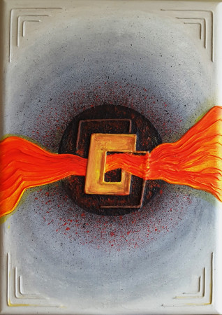 Attaversamenti del pensiero.  (acrilico-polim. mis. cm. 62x82) 2024